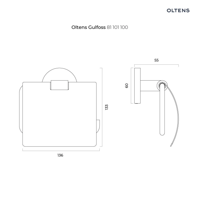 Gulfoss uchwyt na papier toaletowy Chrom 81101100 Oltens