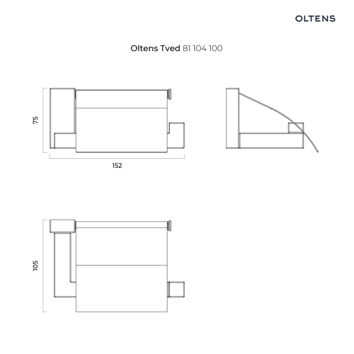 Tved uchwyt na papier toaletowy Chrom 81104100 Oltens