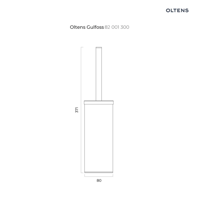 Gulfoss szczotka do WC stojąca Czarny mat 82001300 Oltens