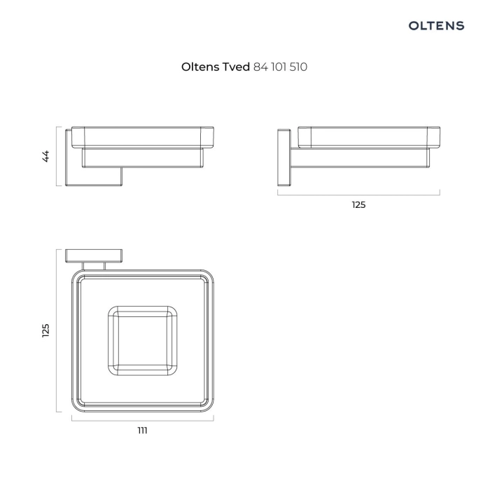 Tved mydelniczka z uchwytem szkło szronione/Chrom 84101510 Oltens