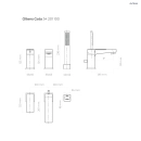 Gota bateria wannowo-prysznicowa kompletna 3-otworowa Chrom 34201100 Oltens