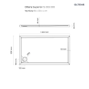 Superior brodzik prostokątny 120x80 cm akrylowy Biały 15003000 Oltens