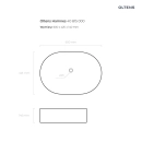 Hamnes umywalka 60x42,5 cm nablatowa owalna z powłoką SmartClean biała 40815000 Oltens