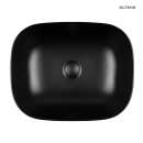 Hamnes umywalka 46,5x37,5 cm nablatowa owalna z powłoką SmartClean Czarny mat 40801300 Oltens