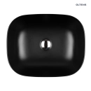 Hamnes umywalka 46,5x37,5 cm nablatowa owalna z powłoką SmartClean Czarny mat 40801300 Oltens