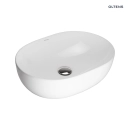 Hamnes Thin umywalka 49,5x35,5 cm nablatowa owalna z powłoką SmartClean biała 40819000 Oltens