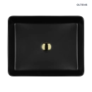 Forde umywalka 51x40,5 cm nablatowa prostokątna z powłoką SmartClean Czarny mat 40803300 Oltens
