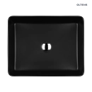 Forde umywalka 51x40,5 cm nablatowa prostokątna z powłoką SmartClean Czarny mat 40803300 Oltens