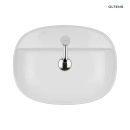Hamnes Thin umywalka 51x39 cm nablatowa owalna z powłoką SmartClean biała 41813000 Oltens