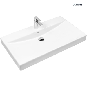 Hofsa umywalka 80x46 cm nablatowa z powłoką SmartClean biała 41806000 Oltens