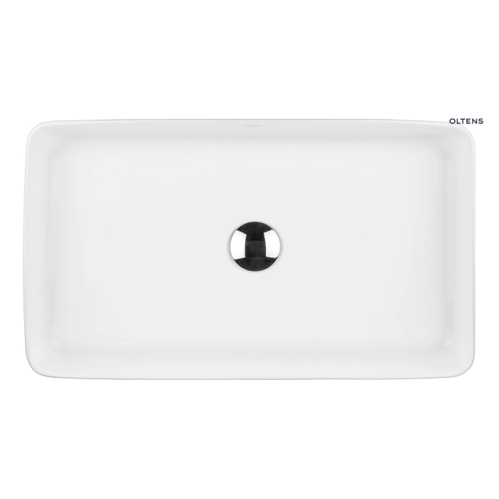 Solberg umywalka 62x41,5 cm nablatowa prostokątna biała 40318000 Oltens