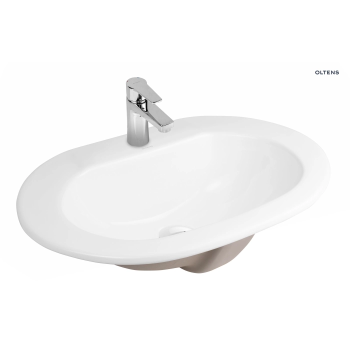 Asta umywalka 55x42 cm wpuszczana w blat owalna z powłoką SmartClean biała 41702000 Oltens