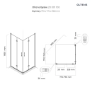 Byske kabina prysznicowa 80x80 cm kwadratowa 20001100 Oltens