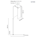 Bo ścianka prysznicowa Walk-In 100 cm profil Czarny mat 22002300 Oltens