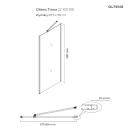 Trana ścianka prysznicowa 90 cm boczna do drzwi 22103100 Oltens