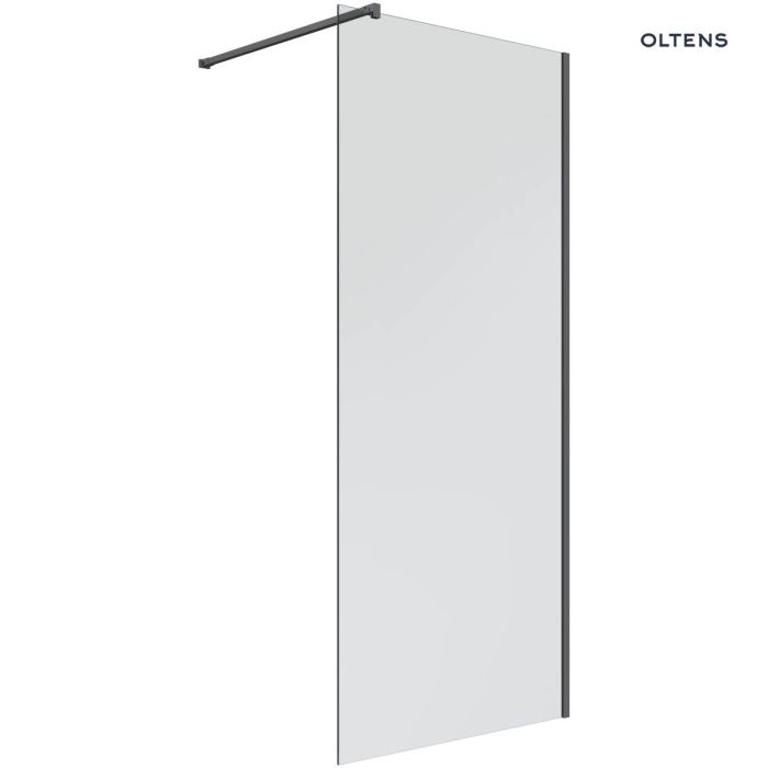 Bo ścianka prysznicowa Walk-In 110 cm profil Czarny mat 22003300 Oltens