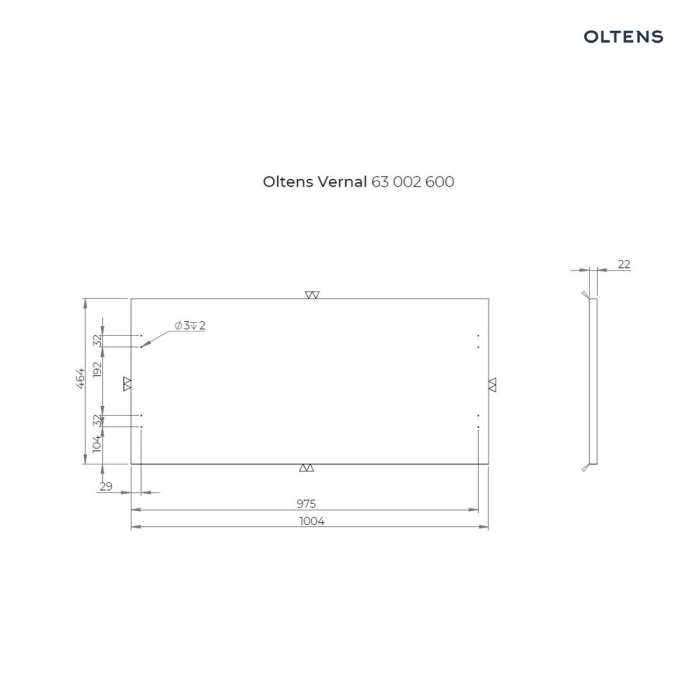 Vernal blat 100 cm naszafkowy dąb 63002600 Oltens