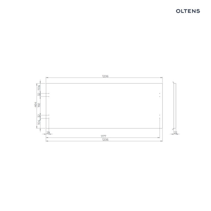 Vernal blat 120 cm Biały połysk 63003000 Oltens