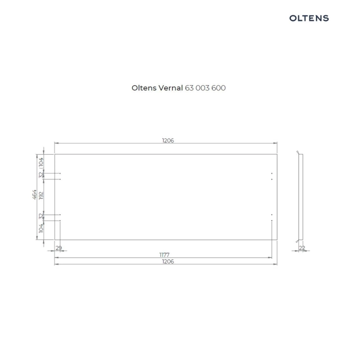 Vernal blat 120 cm dąb 63003600 Oltens