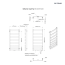Varme grzejnik łazienkowy 108,5x50 cm Czarny mat 55001300 Oltens