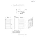 Benk grzejnik łazienkowy 91x50 cm Czarny mat 55004300 Oltens