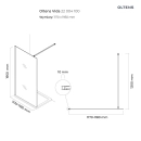 Vida ścianka prysznicowa Walk-in 120 cm 22004100 Oltens