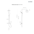 Atran (S) zestaw prysznicowy termostatyczny z deszczownicą kwadratową Złoty połysk 36501800 Oltens