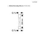 Ronneby wąż prysznicowy 125 cm Czarny mat 37200300 Oltens