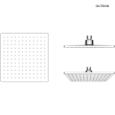 Atran (S) zestaw prysznicowy termostatyczny z deszczownicą kwadratową Chrom 36501100 Oltens