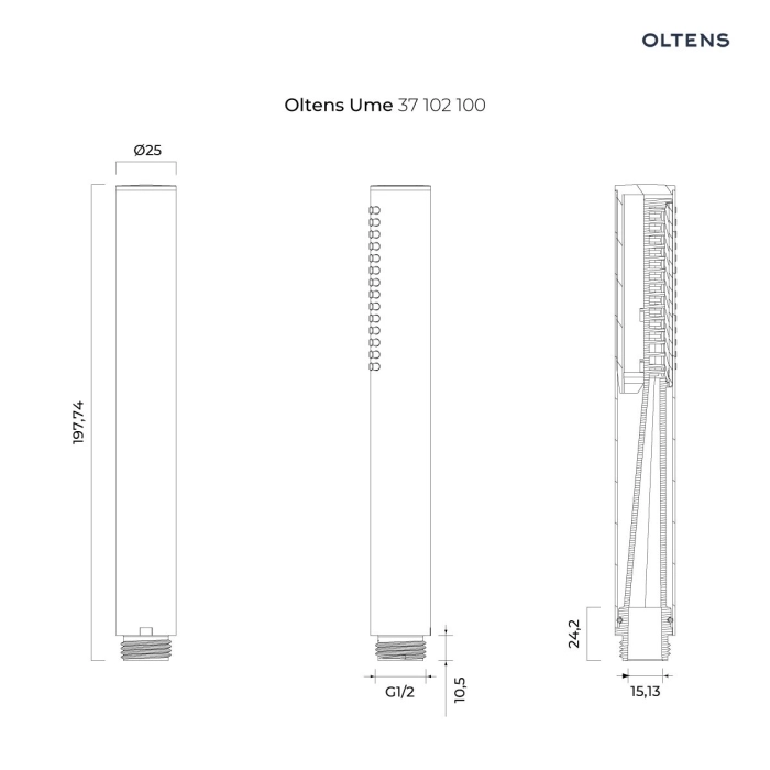 Ume słuchawka prysznicowa Chrom 37102100 Oltens