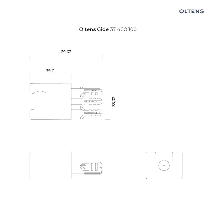 Gide (S) uchwyt prysznicowy Chrom 37400100 Oltens