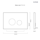 Lule przycisk spłukujący do WC szklany Biały/Chrom 57201010 Oltens