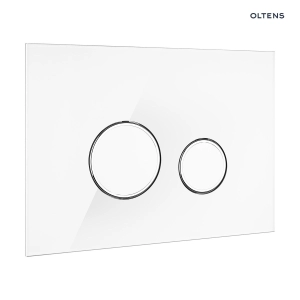 Lule przycisk spłukujący do WC szklany Biały/Chrom/Biały 57201000 Oltens