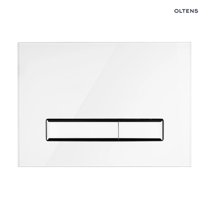 Torne przycisk spłukujący do WC szklany Biały/Chrom/Biały 57200000 Oltens