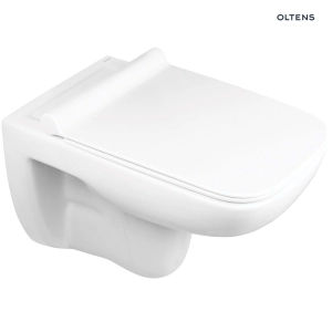 Ribe miska WC wisząca PureRim z deską wolnoopadającą Slim biała 42011000 Oltens