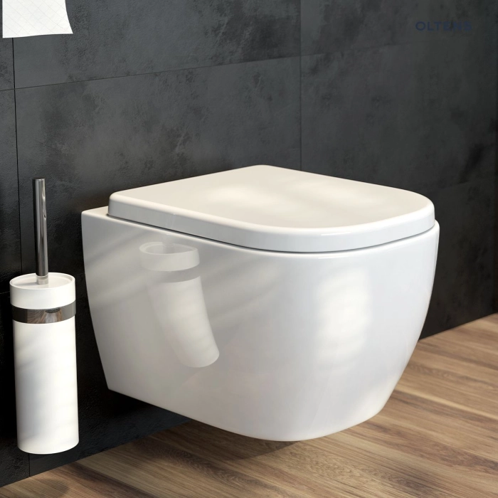 Zestaw Vernal miska WC wisząca PureRim z powłoką SmartClean z deską wolnoopadającą Slim 42507000 Oltens
