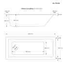 Langfoss wanna prostokątna 150x70 cm akrylowa Biały połysk 10002000 Oltens