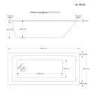 Langfoss wanna prostokątna 170x75 cm akrylowa Biały połysk 10005000 Oltens