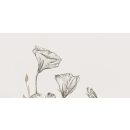 Obraz gresowy element 4 Velo bianco flowers 119,8x59,8x0,8 Tubądzin