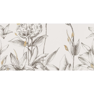 Obraz gresowy element 3 Velo bianco flowers 119,8x59,8x0,8 Tubądzin