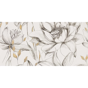 Domino Obraz gresowy element 2 Velo bianco flowers 119,8x59,8x0,8 Tubądzin