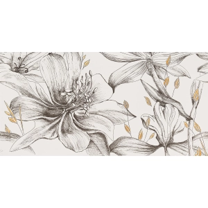 Obraz gresowy element 1 Velo bianco flowers 119,8x59,8x0,8 Tubądzin