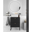 LEO lustro okrągłe 800 mm czarny mat LED