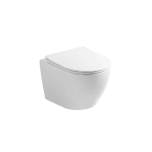 NOX 1.0 Miska WC wisząca 49x37 cm, bezranotwa z deską wolnoopadającą slim