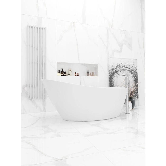 Wanna wolnostojąca akrylowa 1500x750x690 mm, z białym korkiem, z przelewem szczelinowym