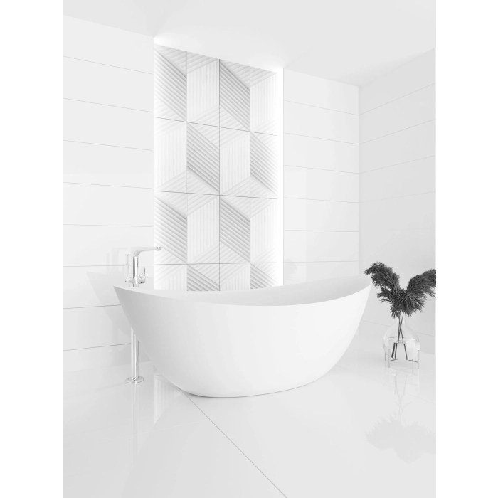 Wanna wolnostojąca akrylowa 1700x750x690 mm, przelew szczelinowy, biały korek