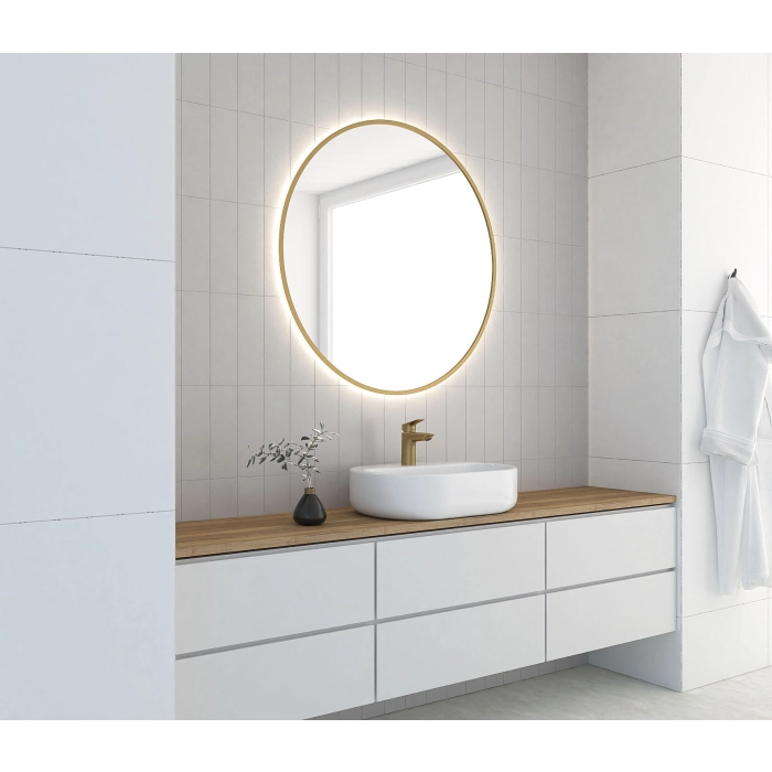 LEO lustro okrągłe 800 mm gold LED