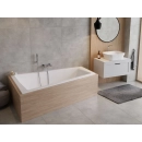 Alvi Duo Slim Wanna asymetryczna do zabudowy, akrylowa, z przelewem, 1700x1250 mm, prawa