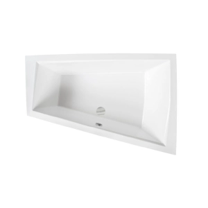Alvi Duo Slim Wanna asymetryczna do zabudowy, akrylowa, z przelewem, 1800x1250 mm, prawa