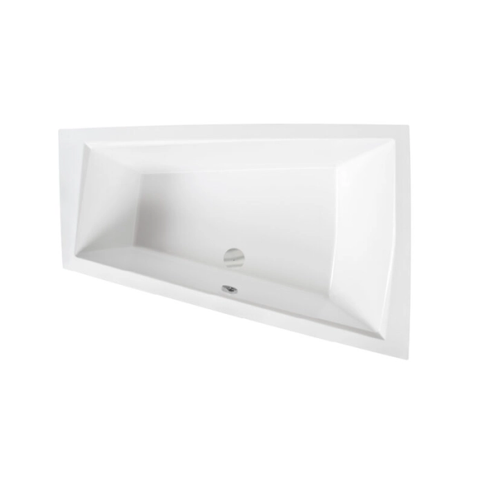 Alvi Duo Slim Wanna asymetryczna do zabudowy, akrylowa, z przelewem, 1700x1250 mm, prawa
